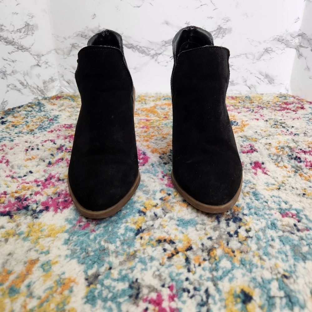 Steve Madden Black Suede Booties Size 7.5m - Picture 5 of 8